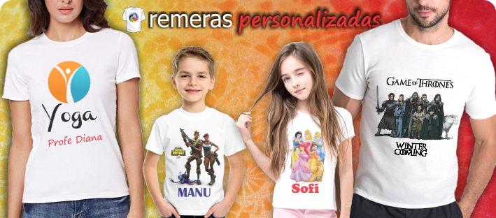 Remeras sublimadas personalizadas para chicos y adultos